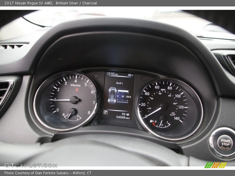 Brilliant Silver / Charcoal 2017 Nissan Rogue SV AWD