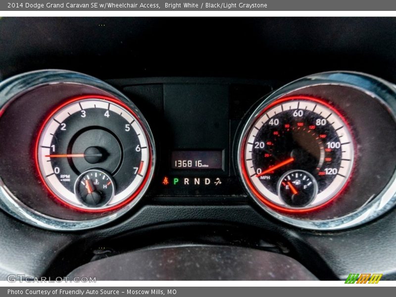 Bright White / Black/Light Graystone 2014 Dodge Grand Caravan SE w/Wheelchair Access