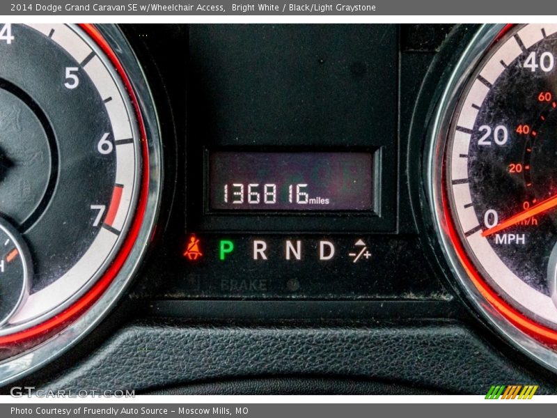 Bright White / Black/Light Graystone 2014 Dodge Grand Caravan SE w/Wheelchair Access