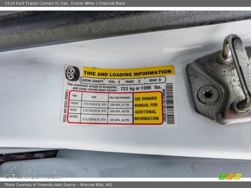 Frozen White / Charcoal Black 2014 Ford Transit Connect XL Van