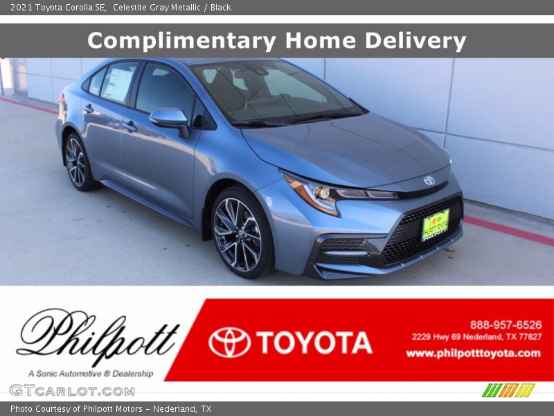 Celestite Gray Metallic / Black 2021 Toyota Corolla SE