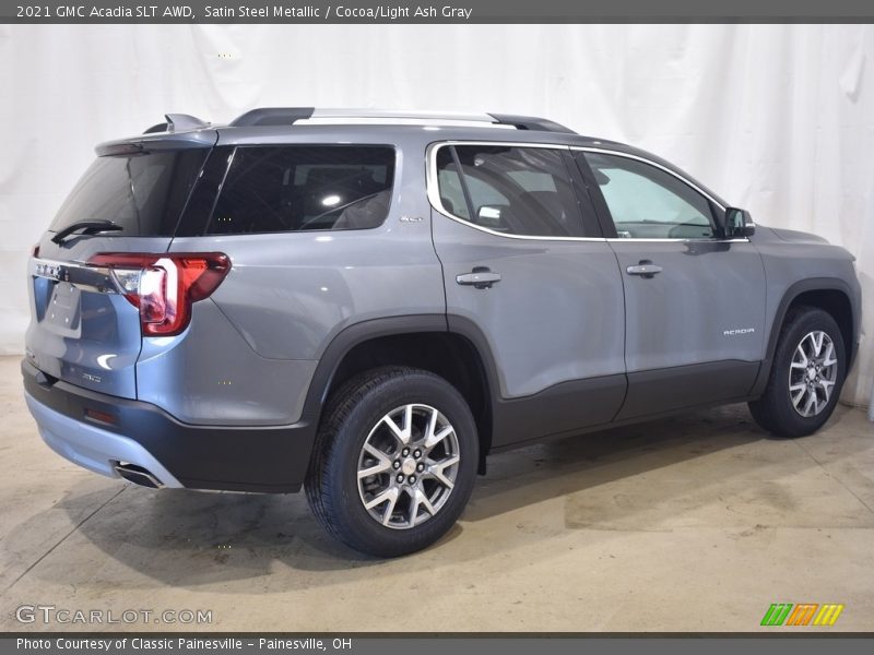 Satin Steel Metallic / Cocoa/Light Ash Gray 2021 GMC Acadia SLT AWD