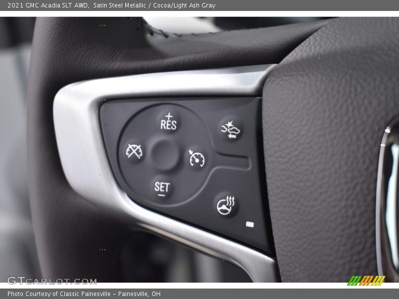 Satin Steel Metallic / Cocoa/Light Ash Gray 2021 GMC Acadia SLT AWD