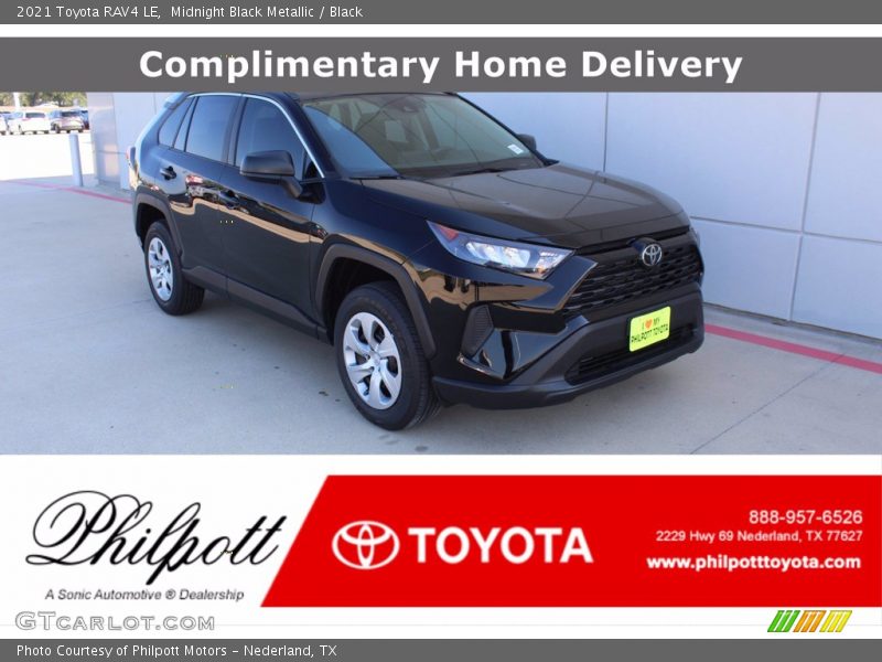 Midnight Black Metallic / Black 2021 Toyota RAV4 LE