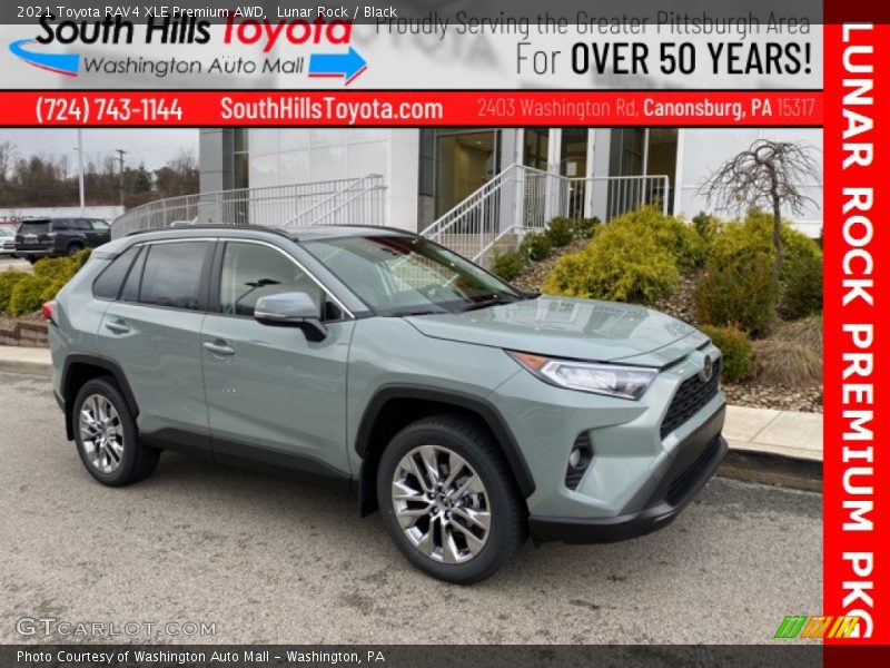 Lunar Rock / Black 2021 Toyota RAV4 XLE Premium AWD