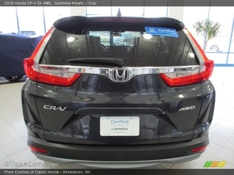 Gunmetal Metallic / Gray 2018 Honda CR-V EX AWD
