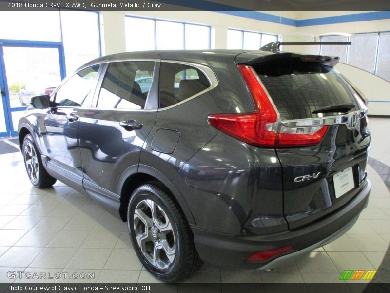 Gunmetal Metallic / Gray 2018 Honda CR-V EX AWD