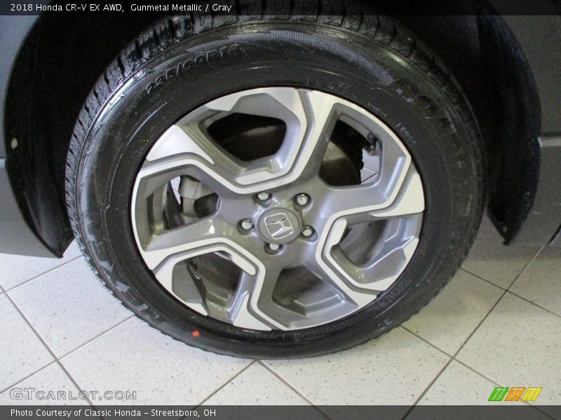 Gunmetal Metallic / Gray 2018 Honda CR-V EX AWD
