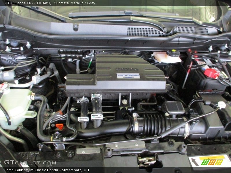 Gunmetal Metallic / Gray 2018 Honda CR-V EX AWD