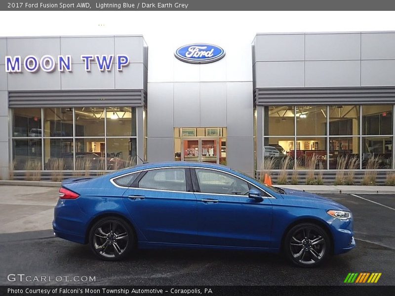 Lightning Blue / Dark Earth Grey 2017 Ford Fusion Sport AWD
