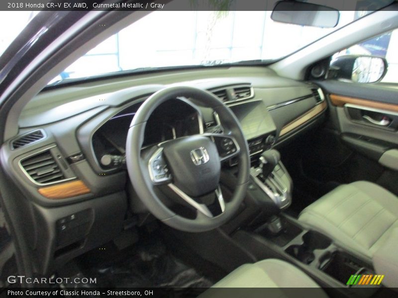 Gunmetal Metallic / Gray 2018 Honda CR-V EX AWD