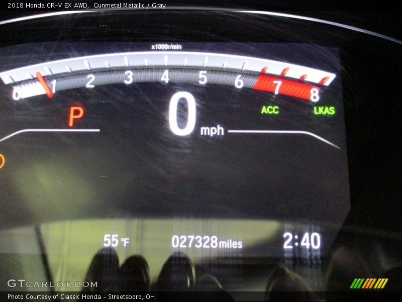 Gunmetal Metallic / Gray 2018 Honda CR-V EX AWD
