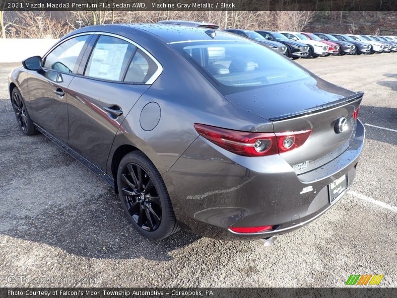 Machine Gray Metallic / Black 2021 Mazda Mazda3 Premium Plus Sedan AWD