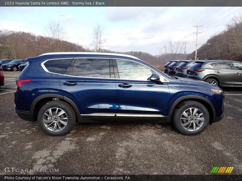 Stormy Sea / Black 2020 Hyundai Santa Fe Limited AWD