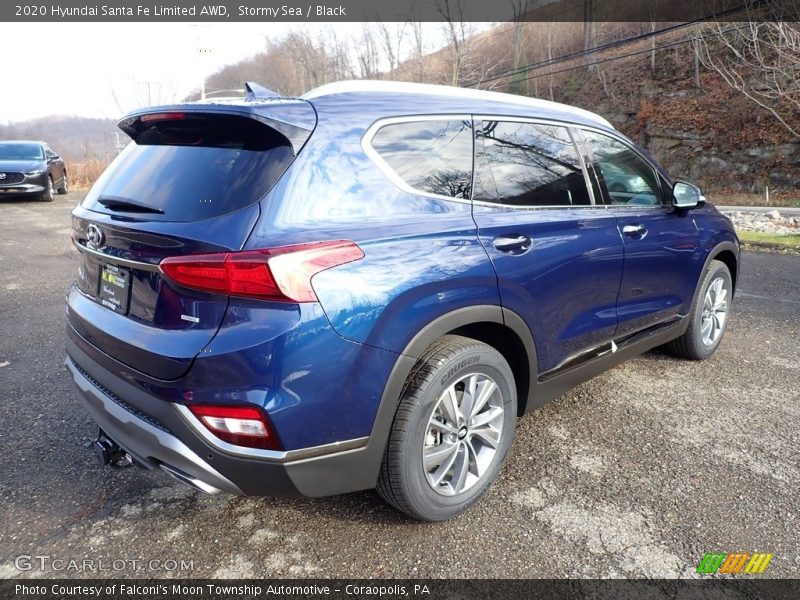 Stormy Sea / Black 2020 Hyundai Santa Fe Limited AWD