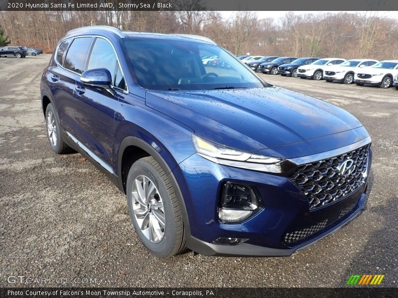 Stormy Sea / Black 2020 Hyundai Santa Fe Limited AWD