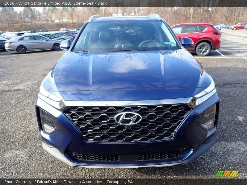 Stormy Sea / Black 2020 Hyundai Santa Fe Limited AWD