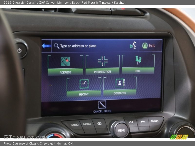 Controls of 2016 Corvette Z06 Convertible