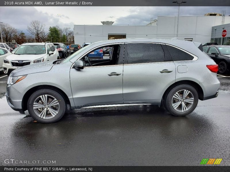 Lunar Silver Metallic / Ebony 2018 Acura MDX AWD