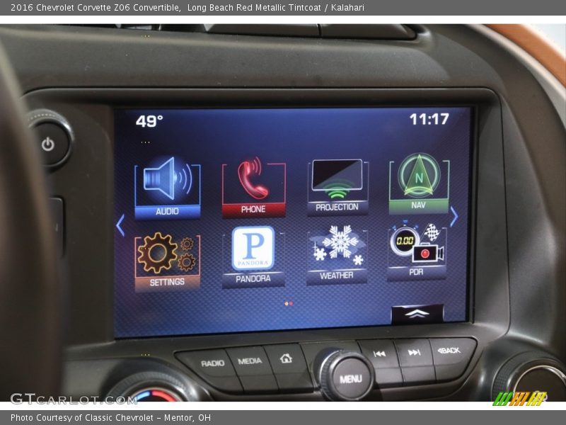 Controls of 2016 Corvette Z06 Convertible