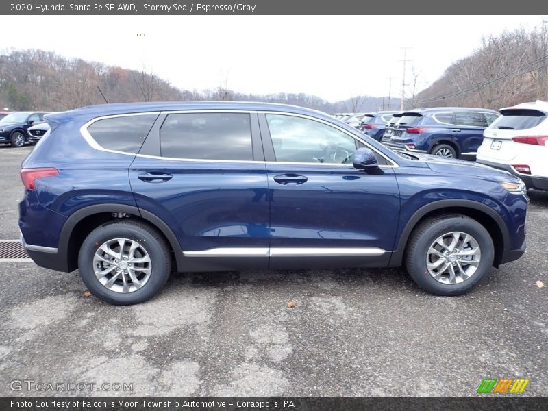 Stormy Sea / Espresso/Gray 2020 Hyundai Santa Fe SE AWD