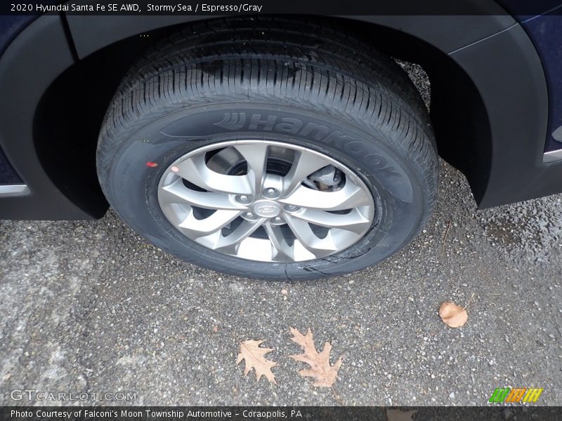 Stormy Sea / Espresso/Gray 2020 Hyundai Santa Fe SE AWD