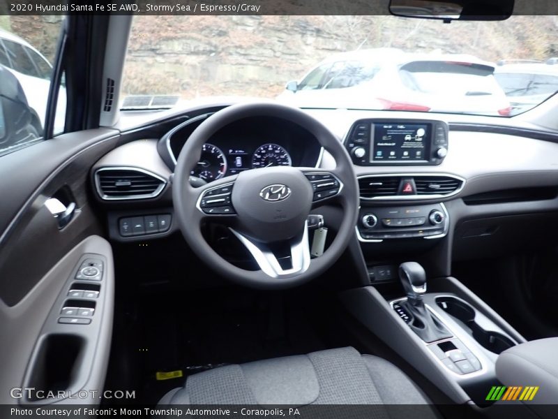Stormy Sea / Espresso/Gray 2020 Hyundai Santa Fe SE AWD