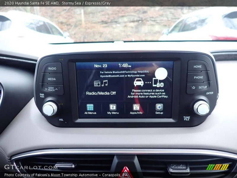 Stormy Sea / Espresso/Gray 2020 Hyundai Santa Fe SE AWD