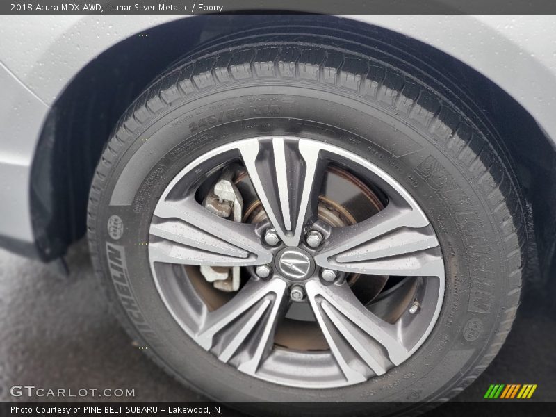 Lunar Silver Metallic / Ebony 2018 Acura MDX AWD