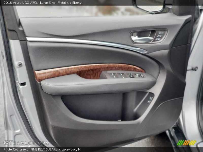 Lunar Silver Metallic / Ebony 2018 Acura MDX AWD