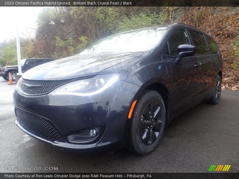 Brilliant Black Crystal Pearl / Black 2020 Chrysler Pacifica Hybrid Limited