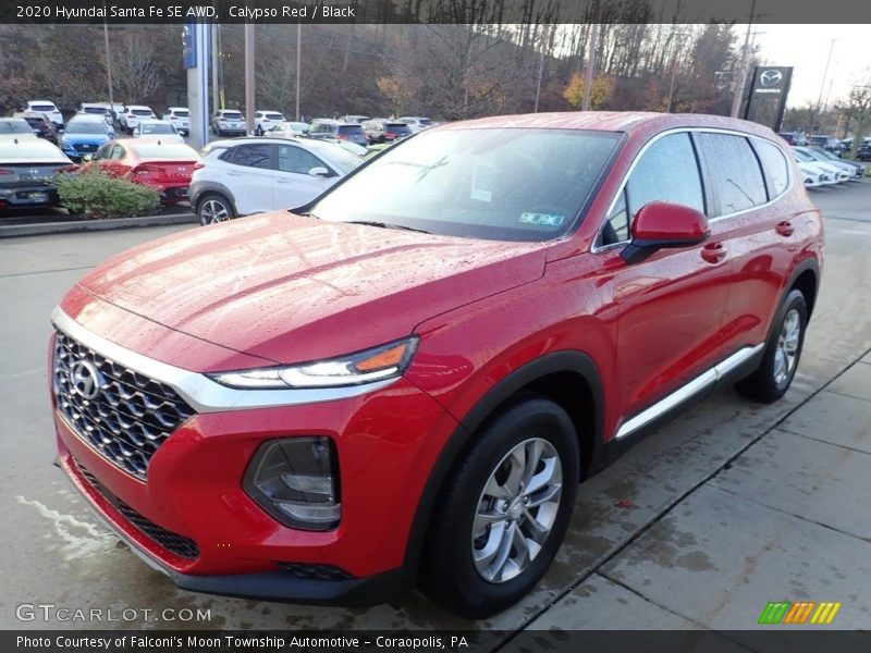 Calypso Red / Black 2020 Hyundai Santa Fe SE AWD