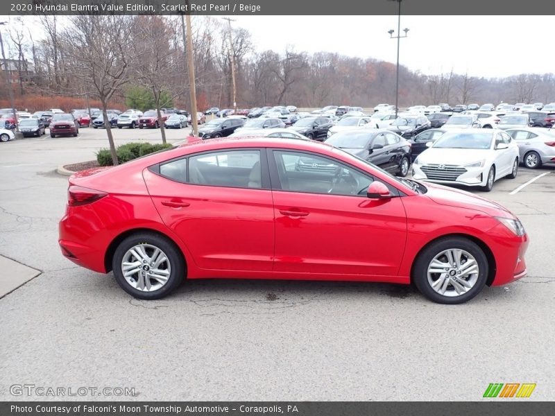 Scarlet Red Pearl / Beige 2020 Hyundai Elantra Value Edition