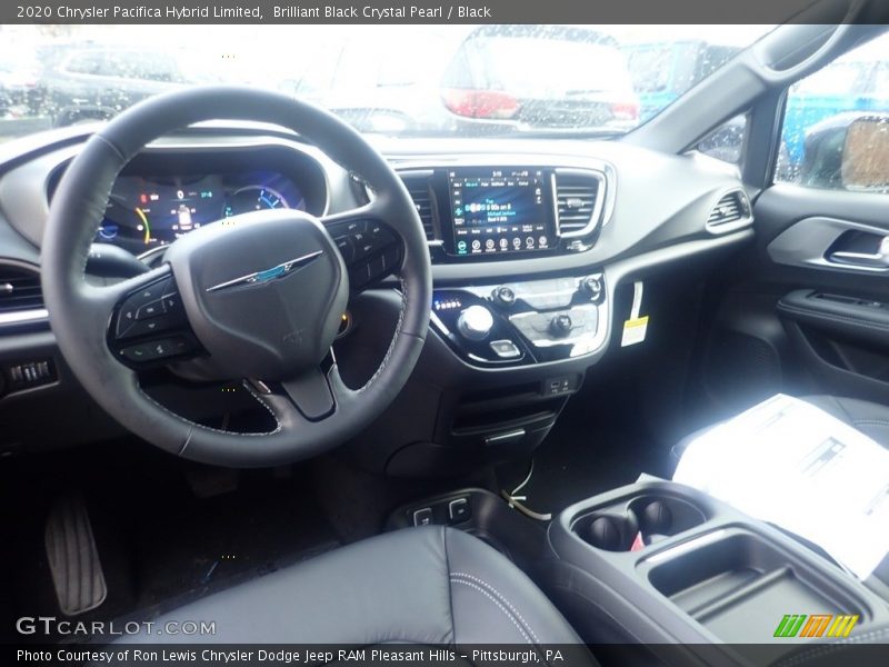 Brilliant Black Crystal Pearl / Black 2020 Chrysler Pacifica Hybrid Limited