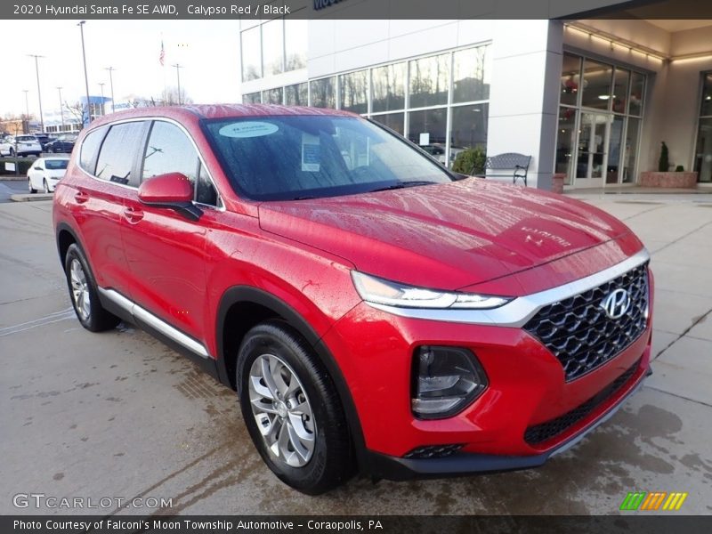 Calypso Red / Black 2020 Hyundai Santa Fe SE AWD