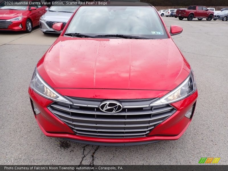 Scarlet Red Pearl / Beige 2020 Hyundai Elantra Value Edition