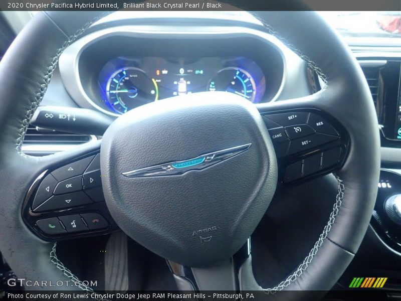 Brilliant Black Crystal Pearl / Black 2020 Chrysler Pacifica Hybrid Limited