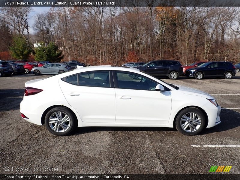 Quartz White Pearl / Black 2020 Hyundai Elantra Value Edition