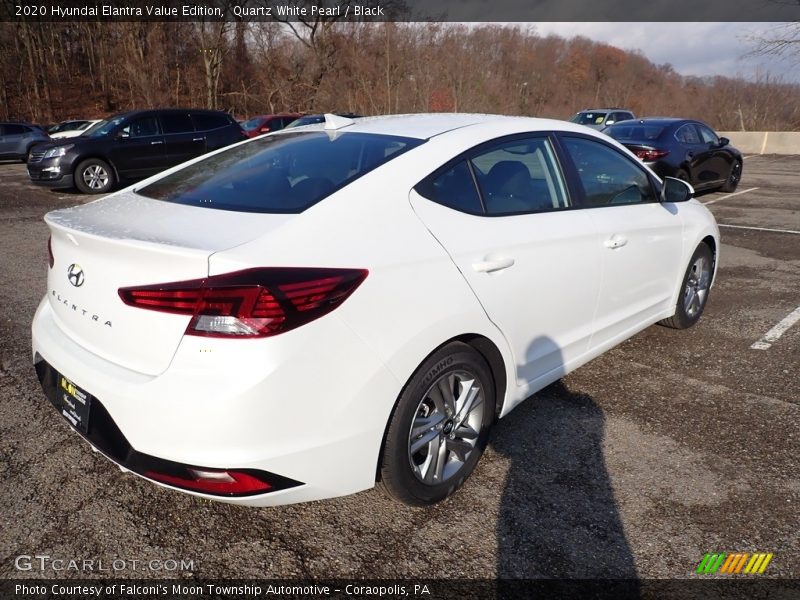 Quartz White Pearl / Black 2020 Hyundai Elantra Value Edition
