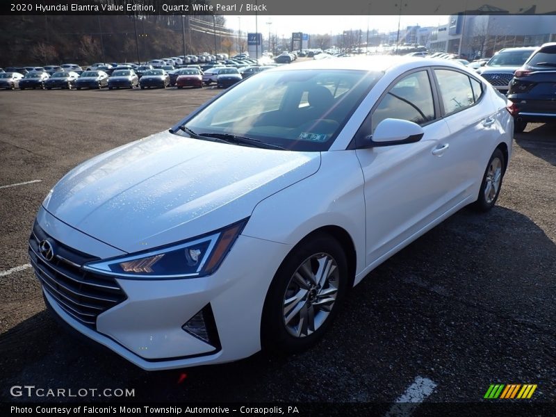 Quartz White Pearl / Black 2020 Hyundai Elantra Value Edition