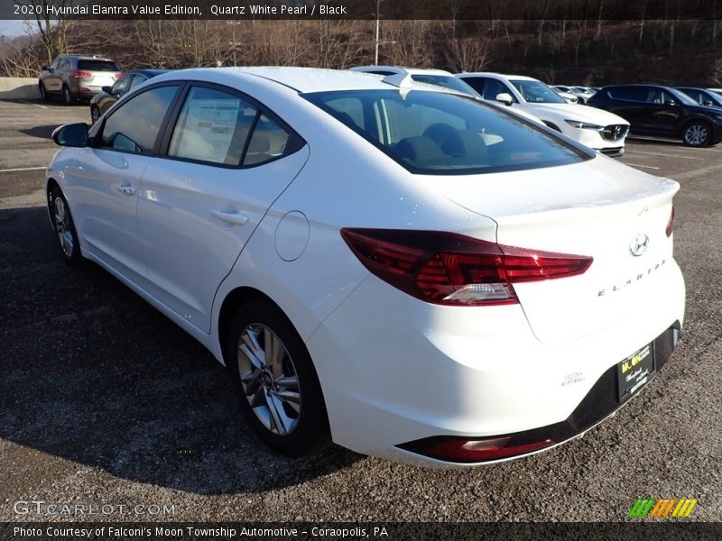 Quartz White Pearl / Black 2020 Hyundai Elantra Value Edition