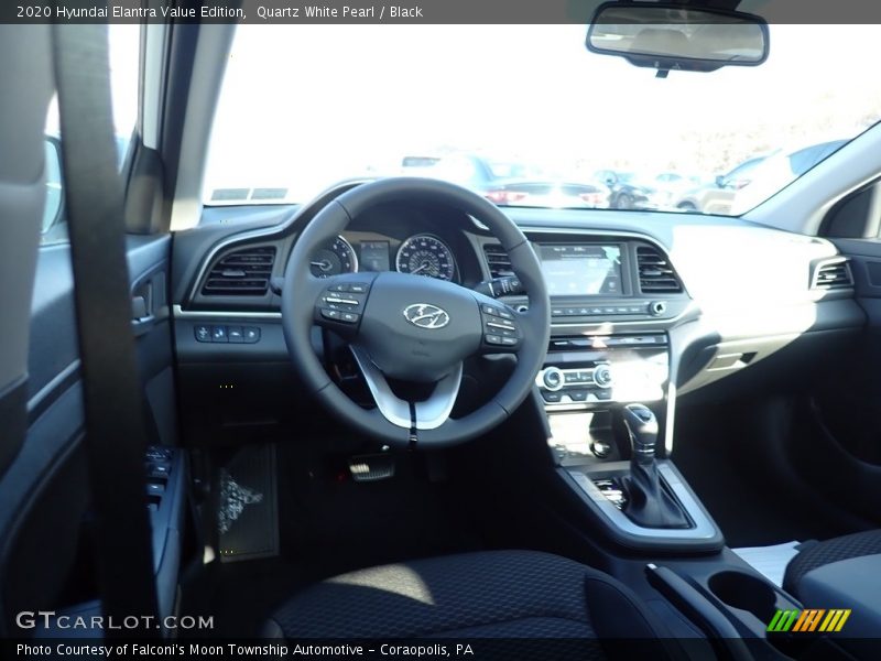 Quartz White Pearl / Black 2020 Hyundai Elantra Value Edition