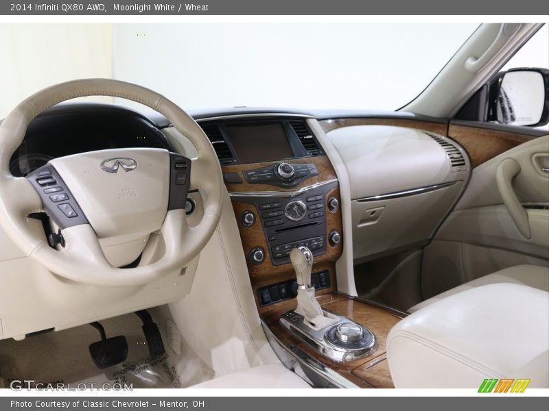 Moonlight White / Wheat 2014 Infiniti QX80 AWD