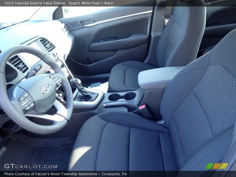 Quartz White Pearl / Black 2020 Hyundai Elantra Value Edition