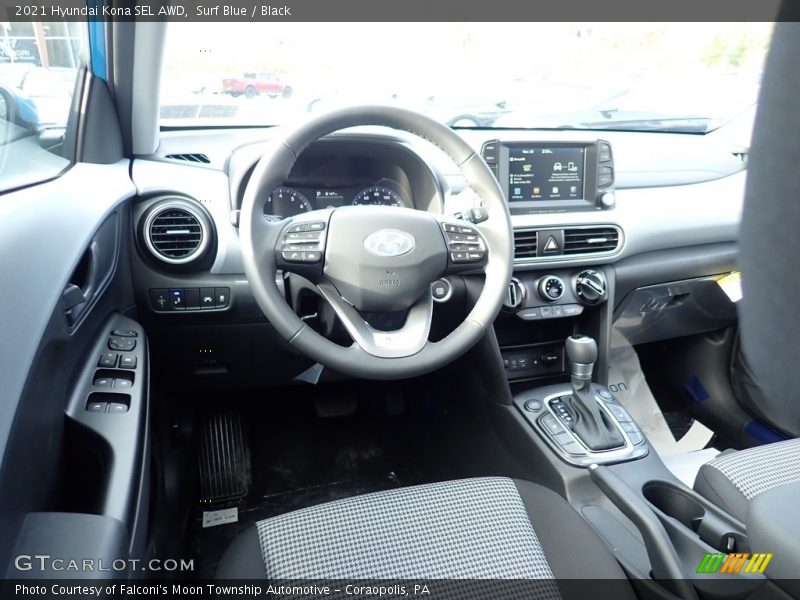 Surf Blue / Black 2021 Hyundai Kona SEL AWD