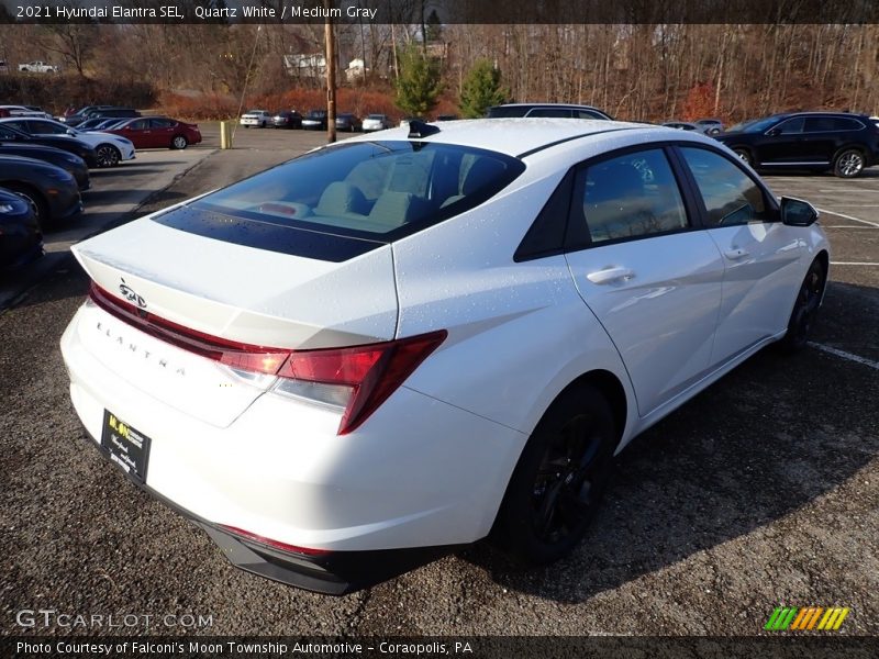 Quartz White / Medium Gray 2021 Hyundai Elantra SEL