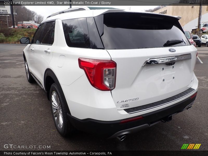 Star White Metallic Tri-Coat / Ebony 2021 Ford Explorer Limited 4WD