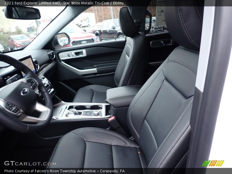 Star White Metallic Tri-Coat / Ebony 2021 Ford Explorer Limited 4WD