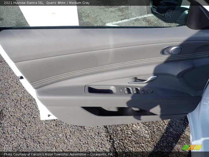 Quartz White / Medium Gray 2021 Hyundai Elantra SEL