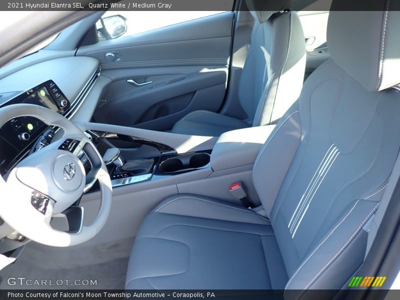 Quartz White / Medium Gray 2021 Hyundai Elantra SEL